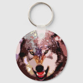 Porte-clés Loup en neige (Recto)