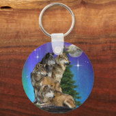 Porte-clés Loup et lune (Recto)