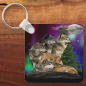 Porte-clés Loup et lune (Recto)