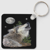 Porte-clés Loup et lune (Dos)