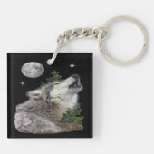 Porte-clés Loup et Lune (Dos)