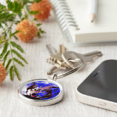 Porte-clés Loup et Pleine lune (Côté)