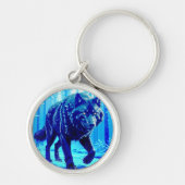Porte-clés Loup givre (Devant)