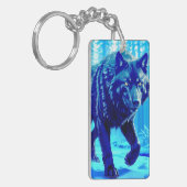Porte-clés Loup givre (Devant gauche)
