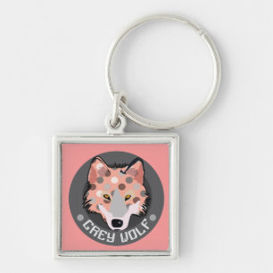 Porte-clés Loup gris