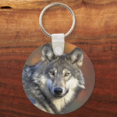 Porte-clés Loup Gris (Recto)