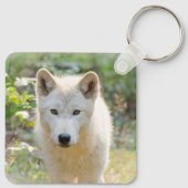 Porte-clés Loup Gris, Douce Faune de la Forêt (Dos)