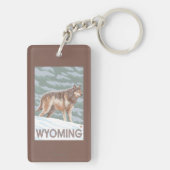 Porte-clés Loup gris StandingWyoming (Dos)