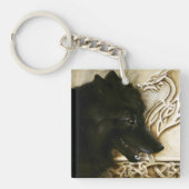 Porte-clés Loup noir celtique (Devant)