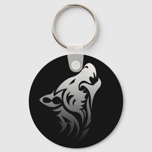 Porte-clés Loup tribal (Recto)