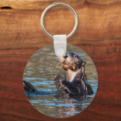 Porte-clés Loupe de mer ensoleillée (Recto)