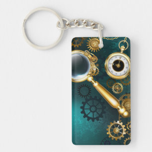 Porte-clés Loupe en style Steampunk