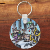 Porte-clés Loups de vacances (Recto)