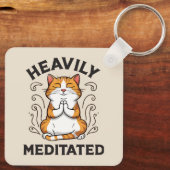 Porte-clés Lourdement Méditée Funny Yoga (Verso)