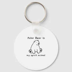 Porte-clés L'Ours Polaire Est Mon Esprit L'Ours Animal Amoure