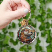 Porte-clés Loutre aux détails complexes (Main)