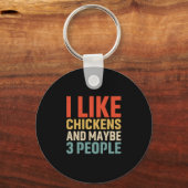Porte-clés Louvain de poulet | J'Aime Les Poulets (Recto)
