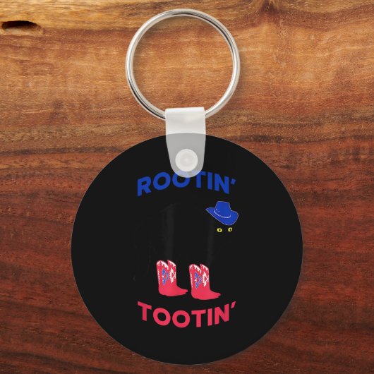 Porte-clés Lovable Cowboy Cat, Rootin Tootin Cat (Recto)