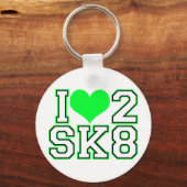 Porte-clés Love2SK8-Noir & Lime (Recto)
