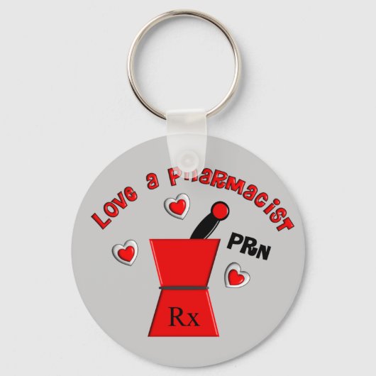 Porte-clés "Love A Pharmacist PRN" Cadeaux uniques (Recto)