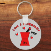 Porte-clés "Love A Pharmacist PRN" Cadeaux uniques (Recto)