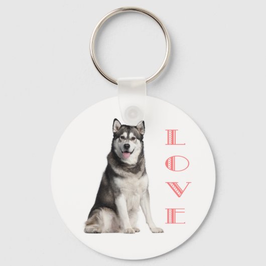 Porte-clés Love Alaskan Malamute Chien Chien Chien Porte - cl (Recto)
