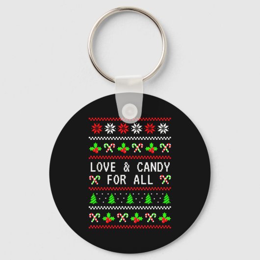 Porte-clés Love And Candy Christmas Candy Cane Ugly Christmas (Recto)