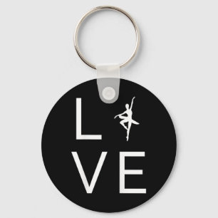 Porte-clés Love Ballet Pour Ballerina Dancer Lover Dance Silh