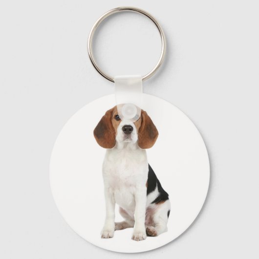 Porte-clés Love Beagle Puppy Dog Customized Key Chain (Recto)
