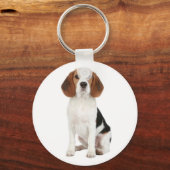 Porte-clés Love Beagle Puppy Dog Customized  Key Chain (Recto)
