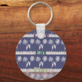 Porte-clés Love Bleu Baby shower couleurs.png (Recto)