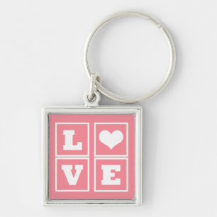 Porte-clés Love Blocks Porte - clé, Rose