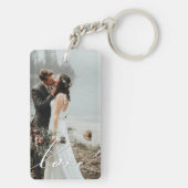 Porte-clés LOVE CALLIGRAPHIE Script Typographie Mariage super (Dos)