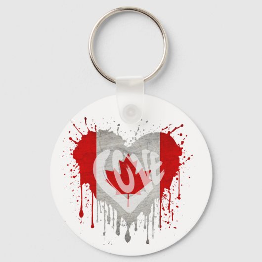 Porte-clés Love Canada Flag (Recto)