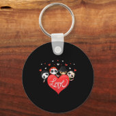 Porte-clés Love Candy Heart Cute Killer Horror Movie Anti Val (Recto)