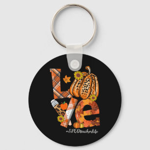 Porte-clés LOVE Citrouille Leopard SPED Enseignant Vie Tombée