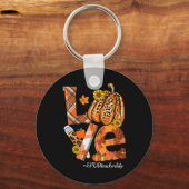 Porte-clés LOVE Citrouille Leopard SPED Enseignant Vie Tombée (Recto)