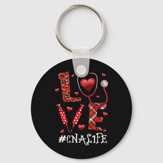 Porte-clés Love CNA Life Heart Nurt Lover Saint Valentin (Recto)
