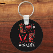 Porte-clés Love CNA Life Heart Nurt Lover Saint Valentin (Recto)