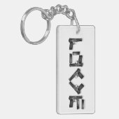 Porte-clés LOVE Collection BW avec ombrage Porte - clé 2 côté (Devant gauche)