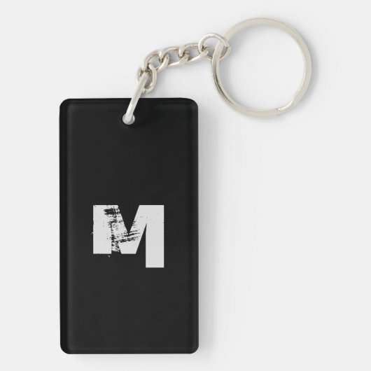 Porte-clés LOVE Collection Noir Monogramme 2 faces Porte - cl (Dos)