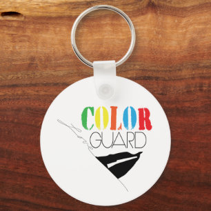 Porte-clés Love Color Guard avec nom