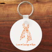 Porte-clés Love Courage Hope Butterfly - Leukemia (Recto)