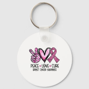 Porte-clés Love Cure Pink Ribbon Cancer Sensibilisation du se