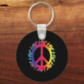 Porte-clés Love Deaf Peace Sign Language Hand Taling Enseigna (Recto)