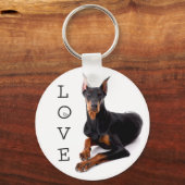 Porte-clés Love Doberman Pinscher Chien Chien Chien Porte - c (Recto)