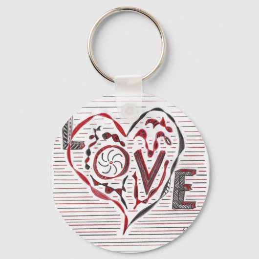 Porte-clés Love Doodle (Recto)