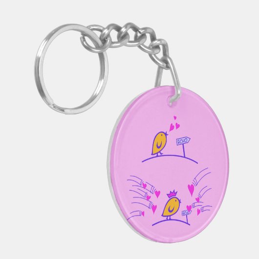Porte-clés LOVE ECHO - Comic Birds Tweetlercools 3 (Devant gauche)