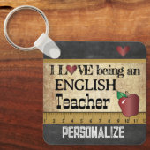 Porte-clés Love Être un enseignant anglais (Recto)