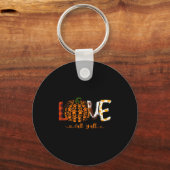 Porte-clés Love Fall Y'all Pumpkin Dog Paw Print Autumn Falli (Recto)